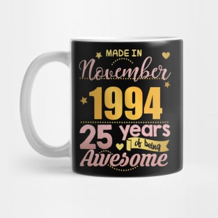 25th Birthday November Women Gift 25 Year Old Daughter Mug